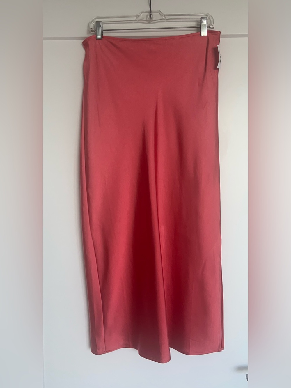 Old Navy Satin Midi Skirt Coral Size Large